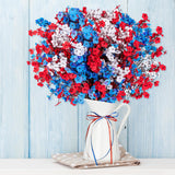 27Pcs 4Th/Fourth Of July Decorations Artificial Flowers Red White Blue Patriotic Picks Berry Stems Memorial Independent Labor Day Decor For Home Vase Table Centerpieces