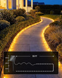2 Pack Solar Fairy Lights Outdoor 66FT 200 LED Warm White String Lights Waterproof with 8 Modes for Patio Garden Fence Yard Christmas Party Decor