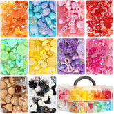 1000PCS Acrylic Beads for Jewelry Making Star Heart Flower Butterfly Candy Gummy Bear Kawaii Beads for Bracelets Necklaces Keychains Phone Charms DIY Crafts