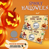 Spooky Halloween Party Games For Adults, Pumpkin Halloween Scratch Off Cards -50Pcs, Party Supplies For Small Business Favors - A05