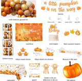 Fall Little Pumpkin Baby Shower Decorations Kit - A Little Pumpkin is On The Way Party Supplies