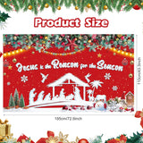 Christmas Nativity Decoration Christmas Backdrop Banner Jesus Is The Reason For The Season Party Photography Background Xmas Birth Of Jesus Decor For Christmas Winter Party Supplies, 72.8 X 43.3 Inch