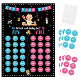 Gender Reveal Party Decorations, Boy Or Girl Voting Board With 36 Stickers, Baby Shower Gender Reveal Games For Guests Gender Reveal Party Supplies (B)