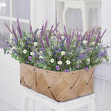 19.6" Fake Lavender Flowers Artificial Purple 5Pcs Faux Florals Plastic Flowers With Daisies Bulk Bush Spring Summer For Garden Porch Table Centerpieces Home Kitchen Wedding Decorations