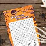 Halloween Party Games 129Pcs Halloween Card Games For Adults/Teens Word Scramble Word Search Candy Trivia Card Games For Halloween Birthday Party Activity Classroom Ice Breaker