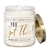 You Got This Gift For Women - 'You Got This' Soy Candle, W/Vanilla, Coconut & Citrus I Positive Vibes Candles For Women I Motivational Desk Decor I Inspirational Decor I 9Oz Jar, 50Hr Burn, Usa Made