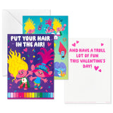 Hallmark Trolls Valentines Day Cards Assortment for Kids (24 Valentine Cards, 24 Sticker Sheets and Envelopes)
