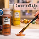 FolkArt Paint, 8 oz, Metallic Rose Gold