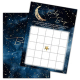 Over The Moon Baby Shower Game, Baby Shower Bingo Party Game, Twinkle Little Star Theme Gender Reveal Party Games, Baby Shower Party Activities & Decorations -30 Game Cards(09)