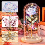 Valentines Day Rose Gifts For Her Women Mom, Galaxy Glass Rose Forever Preserved Flowers For Delivery Prime Rose In Glass Dome Valentine'S Day Flowers Gift For Wife Girlfriend Daughter Anniversary