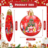 3 Pcs 24 Inch Giant Inflatable Christmas Balls, Large Outdoor Christmas Pvc Ornaments, Big Ball Decorations For Yard Out