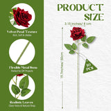 10 Pcs Red Roses Artificial Velvet Flowers, Fake Silk Rose Faux Look Real Florals For Valentine Diy Bouquet Wedding Centerpieces Party Home Decor