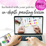 Professional Watercolor Paint Set By Kristy Rice | 12 Unique Water Colors In Inspirational Watercolor Tin W/Removable Tray | Travel Watercolor Set | Paint Palette With Lid