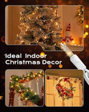 100 Count 20FT Clear Mini Christmas String Lights White Wire Indoor Holiday Decor