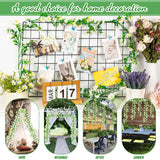 4 Pack Artificial Daisy Flowers Vine, 27.2 Ft Silky Artificial Garland With White Daisy And Vine Floral Garlands Decoration For Room Wall, Flower Themed Party, Wedding Supplies