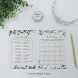 Eucalyptus Bridal Shower Games 30 Guests, Includes Would She Rather, Bridal Bingo, What'S In Your Purse, And Guess Who Bride Or Groom