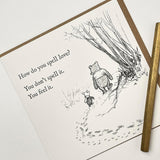 Old English Co. Winnie The Pooh Birthday Card For Friend - Friendship Quote From Winnie The Pooh And Piglet For Sister, Cousin, Bff - Anniversary Card | Blank Inside With Envelope