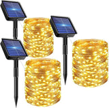 3 Pack Solar Fairy Lights 147FT 450 LED Waterproof Twinkle String Lights for Garden Decor