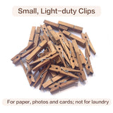Wooden Small Clothespins 1-7/8" 4.8Cm 50 Pieces Per Pack (Jacobean)