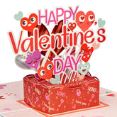 Happy Valentines Day Card, 3D Handcrafted Pop Up Valentine'S Cards - 100% Recycled And Eco-Friendly, 5" X 7" Cover - Includes Envelope And Note Tag, Frndly