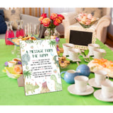 Baby Shower Game For A Message From The Bump,Wooden Baby Shower Game Sign With Stand,Dinosaur Babyshower Table Decoration,Baby Shower Welcome Sign,Party Favors Supplies,Gender Reveal Ideas,-7