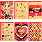 24Pcs Valentines Day Cards For Adults Valentine With Envelopes And Stickers Gold Foil Kraft Heart Love Happy Valentine'S Day Message Inside 5.2X3.7 Inch