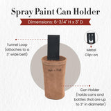 Style n Craft Spray Paint Can Holder, Heavy-Duty Suede Leather Spray Paint Can Holder, Dark Tan (88022)