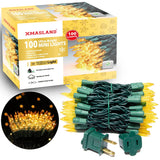 Ultra-Bright Connectable Yellow Christmas Light Set 100Count 19.6Feet Incandescent Bulb Mini String Light For Indoor Out