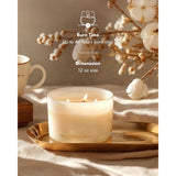 Luxury Vanilla Soy Candles | Large 3 Wick Jar Candle | Up To 50 Hours Burning Time | 100% Natural Soy Wax | Relaxing Aromatherapy Aesthetic Candle | Housewarming Gift For Men And Women