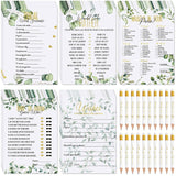 220 Pieces Bridal Shower Game Set - Fun Wedding Games Cards Supplies And Pencils Activity Accessories For Bride Groom Bachelorette Party Wedding Favors