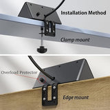 Tabletop Desk Clamp Power Strip with 3 AC Outlets and 4 USB C Charging Ports Black 2 Pack