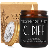 Funny Nurse Candle Gifts For Women Men, Smells Like C Diff Candle, Thanksgiving Candles Gift For Nurses Doctor, Practitioner Retirement, Doctors Day, Nurses Week, Nursing Student Graduation-70