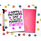 Mother'S Day Card From Cats, Purrrfect Mommy, From Fur Babies, Kittens, Furry Child, Mother Day Gift For Cat Mom, Mammy