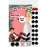 Bachelorette Party Games Pin The Ball And Chain Clean Wedding Shower Game Bachelorette Party Favors Bridal Shower Games 16 Game Pieces And Soft Eye Mask Included