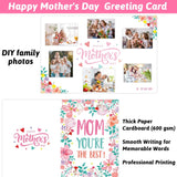 Happy Mother'S Day Floral Greeting Card With Envelope Love Mom Best Mom Giant Card Gift For Boys Girls Big Shaped Jumbo Card Large 14 X 22 Inch
