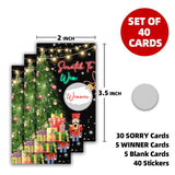 Christmas Scratch Off Cards, Xmas Party Scratch Games For Kids Adults Groups, Winter Holiday Party Games For Christmas Party, A02