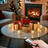 12Pcs Flickering Flameless Candles,Battery Operated Led Candles With Timer & Dimmable Function,Fake Candles,Remote Control Tea Lights, Perfect For Home Decor, Wedding, Christmas Decorations