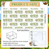 Age 1 Gift Wrapping Paper Roll Wild One 1St Birthday Wrapping Paper Jungle Animals Birthday Gift Wrap With Jungle Animals Design For Baby Shower Xmas Holiday Party Supplies, 17 Inch ×16.4 Feet