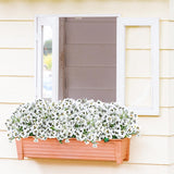 12 Bundles White Artificial Flowers Outdoor Pansy Fake Flower Plastic Uv Resistant Faux Plants For Home Garden Porch Yard Patio Window Farmhouse Outside Summer Decor