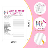 Girls Night Party Game - Ladies Night Party Games - Who I Most Likely To Game Pack - Fun Girls Night In/Girls Night On - Bridal Shower Or Bachelorette Party Game - Games For Adults - 30 Game Cards