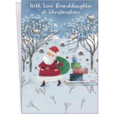 - Granddaughter Christmas Card - Made In Chicago - From Grandma, Grandpa, Grandparents - Large Card Opens To 10" X 7.75" - Packaged In Extra Sturdy Mailer - 1016