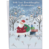 - Granddaughter Christmas Card - Made In Chicago - From Grandma, Grandpa, Grandparents - Large Card Opens To 10" X 7.75" - Packaged In Extra Sturdy Mailer - 1016