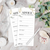 Wedding Shower Games Cards, Advice Cards For The New Couples Mr And Mrs, 25 Pcs Pearls And Champagne Bridal Wedding Activities Game For Guests, Bridal Shower Party Decorations, 4X9 Inch-C09