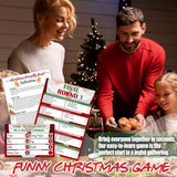 Christmas Friendly Feud Game For Family Activity, Christmas Ice Breaker Party Games For Game Night, Winter Holiday Party Supplies, Feud Trivia Quiz Cards -Gm01
