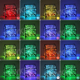 Fairy Lights 16.4Ft 50 Led 16 Color Changing String Lights, Battery Operated With Remote Control Waterproof Twinkle Ligh