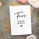 Fourth Anniversary Card, Four Years Down Forever To Go, Romantic 4Th Valentines Day Wedding Card For Husband Wife