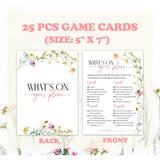 Bridal Shower Games, Wildflowers Wedding Shower Game Cards, Bachelorette Party Games For Bride Groom Newlyweds Couples, Engagement Wedding Party Decorations Supplies Favors, 25 Game Cards?B09
