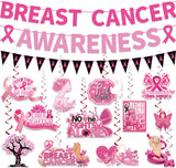 Breast Cancer Awareness Decorations Banner Set
