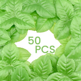 50Pcs Bulk Artificial Leaves, Silk Greenery Fake Rose Flower Leaves For Diy Wedding Bouquet Wreaths Vine Garlands Supplies