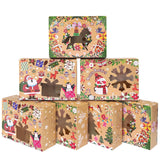 Christmas Wreath Cookie Boxes With Window 48Packs 6X8X2.7 Inch Bakery Box Pastry Box For Christmas